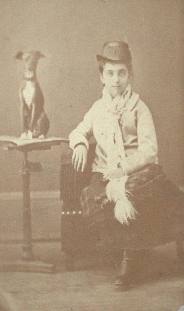 Girl with Dog by Unknown, United States