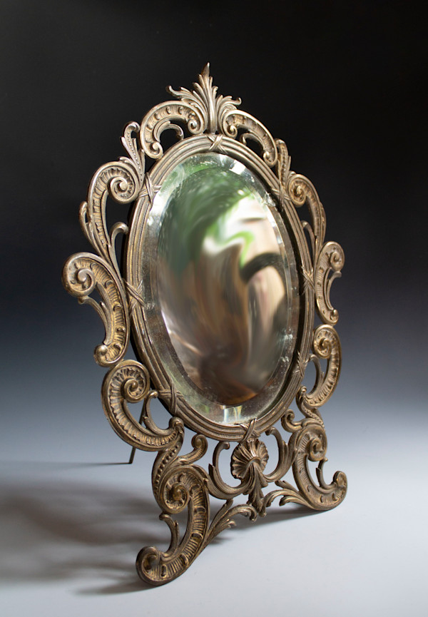 Tabletop Mirror by Pittsburgh Lamp, Brass, &  Glass Co.