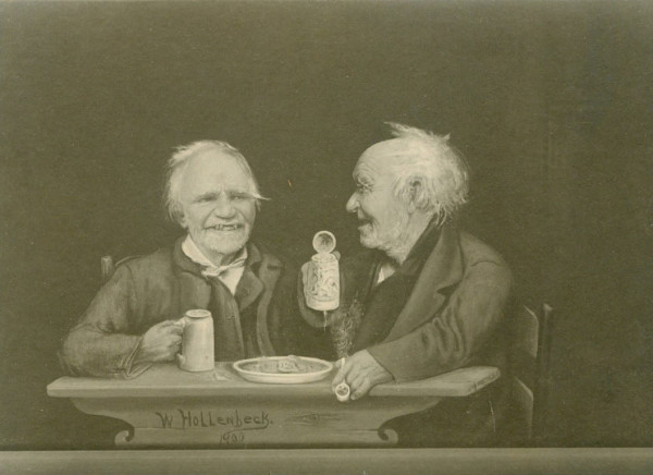 Two Men Having a Drink by A.B. DeGroat