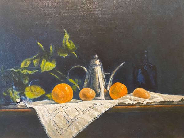 Still Life with Oranges by Douglas H Caves Sr