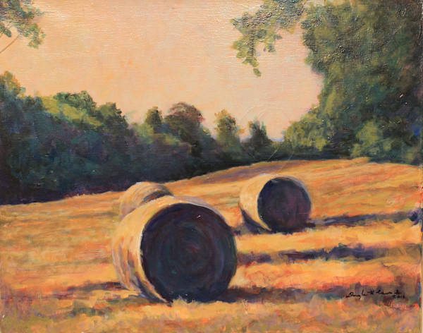 Hay Rolls in August #1 by Douglas H Caves Sr