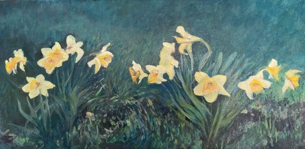Luminous Daffodils in the Shadows by Douglas H Caves Sr