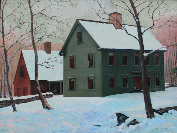 Teal House on Winter Morning by Douglas H Caves Sr