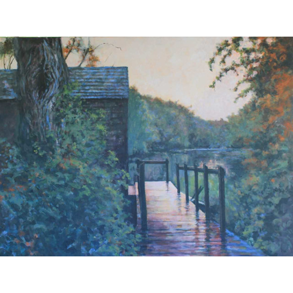 Boat Shed at Twilight by Douglas H Caves Sr