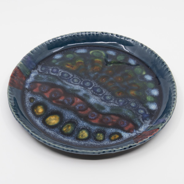 21131 - 8.5" Round Beveled Plate by Sandy Miller