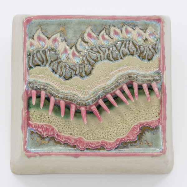 Square Wall Hanging - Toothy by Sandy Miller