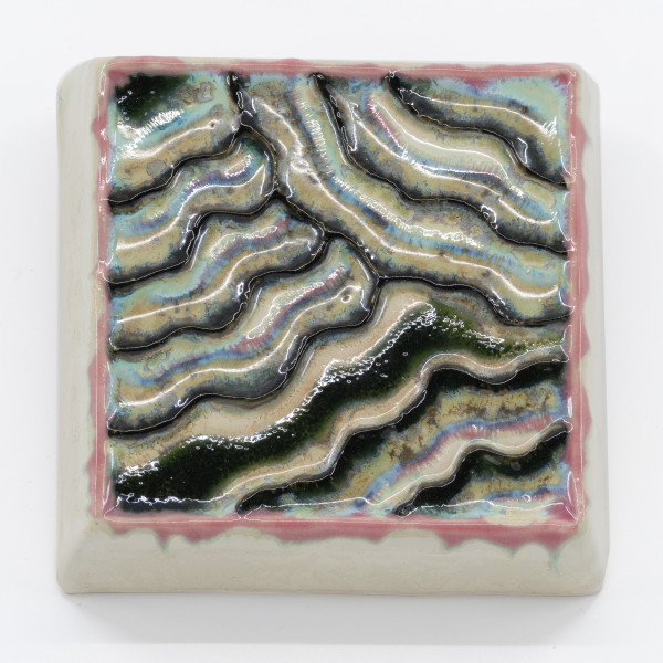 Square Wall Hanging - Wave Action by Sandy Miller