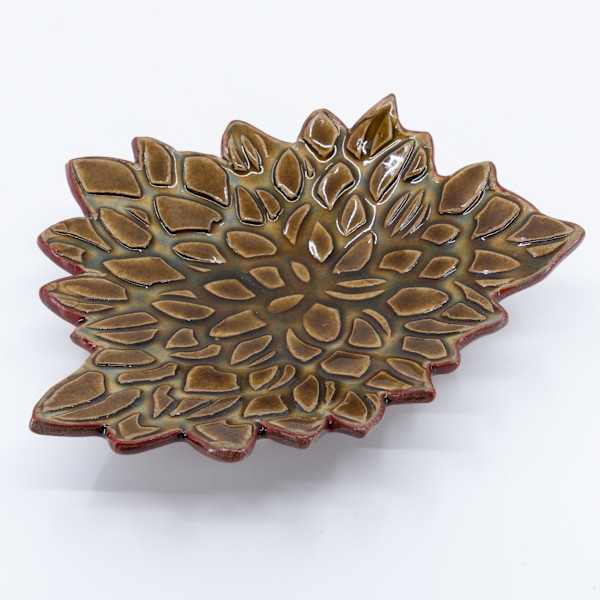 24080  Small Leaf Dish by Sandy Miller