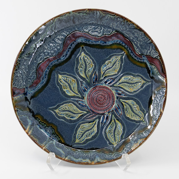 25019 - 8.5" Round Beveled Plate by Sandy Miller