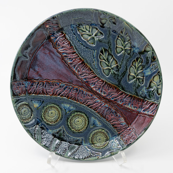 25021 - 8.5" Round Beveled Plate by Sandy Miller