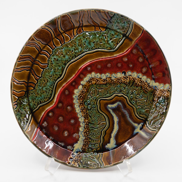 25022 - 8.5" Round Beveled Plate by Sandy Miller