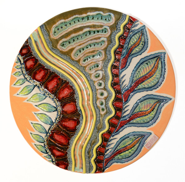 25027 Round Disc Wall Sculpture by Sandy Miller
