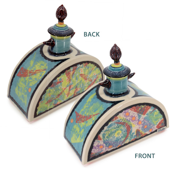 25039 - Sculptural Lidded Vessel by Sandy Miller