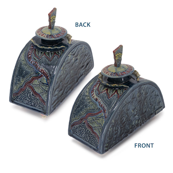 25040 - Sculptural Lidded Vessel by Sandy Miller