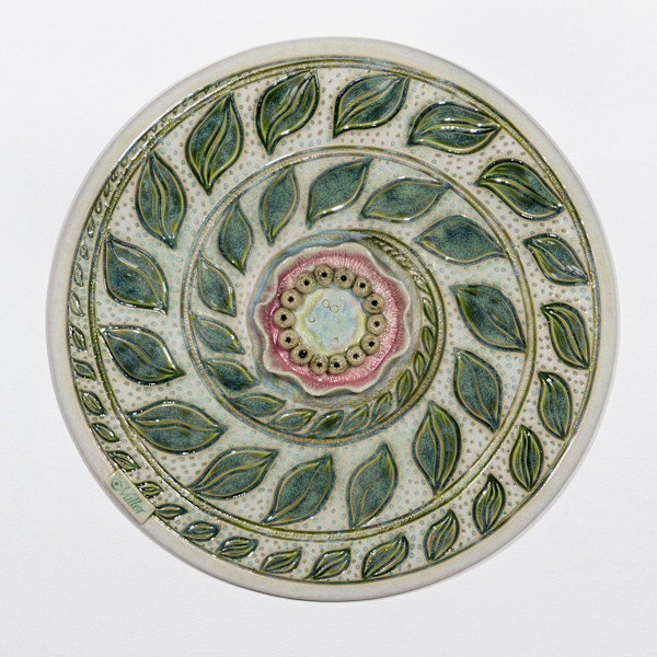 25048 - Spiraling Leaves (Disc Wall Art) by Sandy Miller