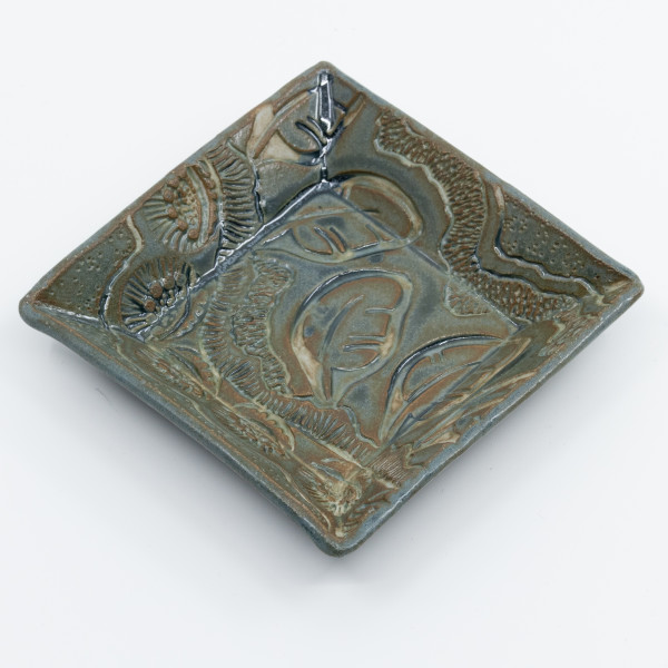 3.5" Square Beveled Dish by Sandy Miller