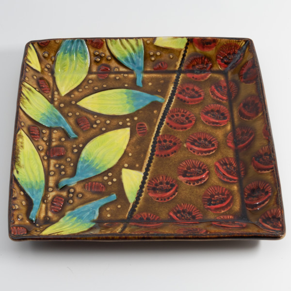 6" Square Beveled Plate by Sandy Miller
