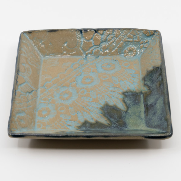 4.7" Square Beveled Dish by Sandy Miller