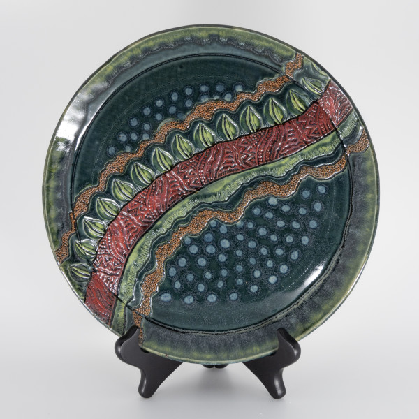 10" Round Beveled Platter by Sandy Miller