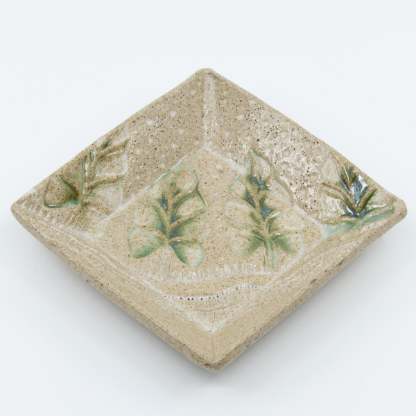 3.75" Square Beveled Dish by Sandy Miller