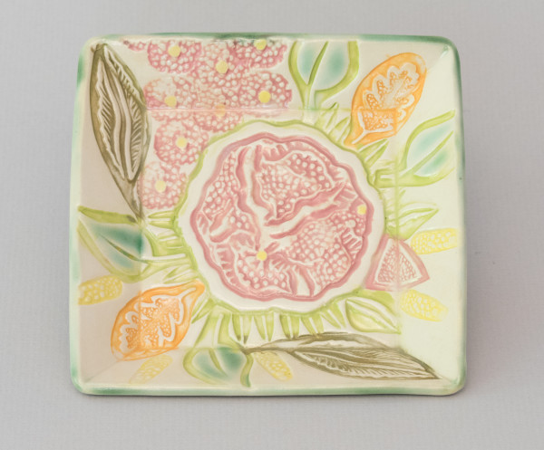 4.7" Square Beveled Dish by Sandy Miller