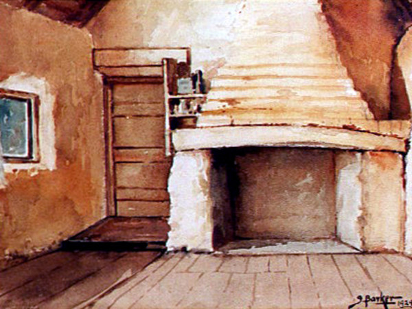 Interior of Old Cottage by John BARKER
