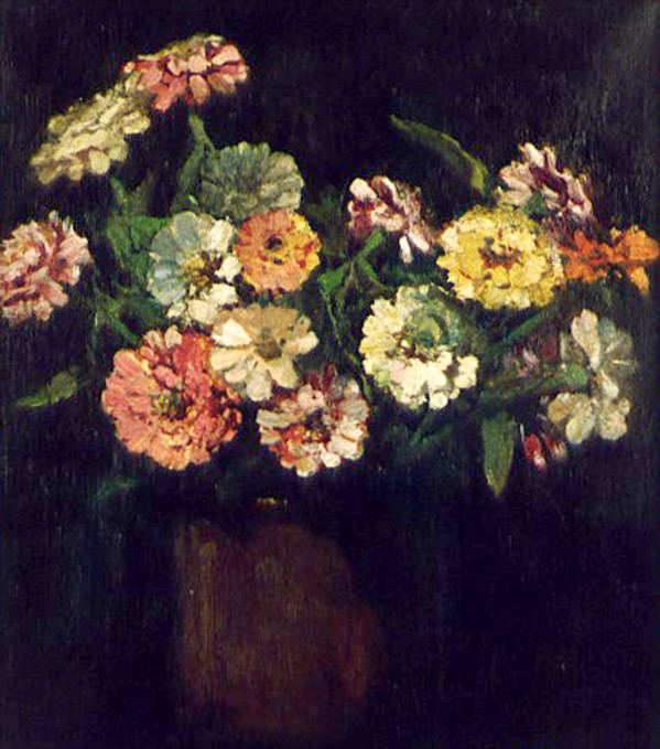 Zinnias by Gother Victor Fyers MANN