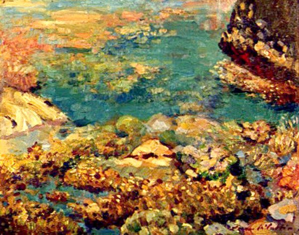 At the Great Barrier Reef by Louis McCUBBIN