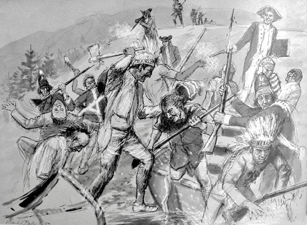 Cook's Surveying Party in Canada Attacked by Indians by Frank PASH