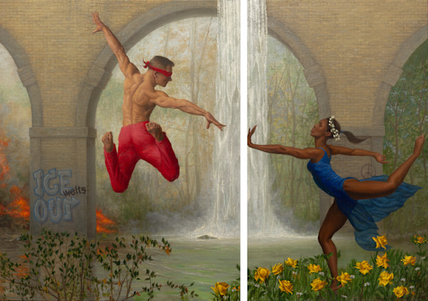 Harmony in Nature (Diptych) by Michael Van Zeyl, Image 2.