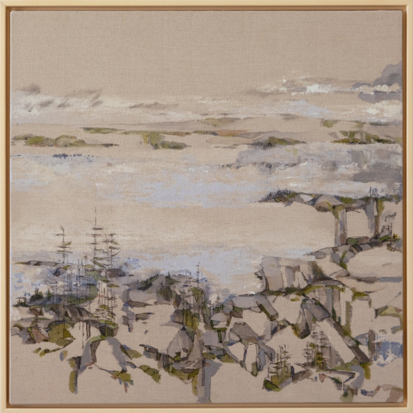 Tom Brown's Pond,  Panorama, 4 of 8 (VERSO) by Barbara Houston