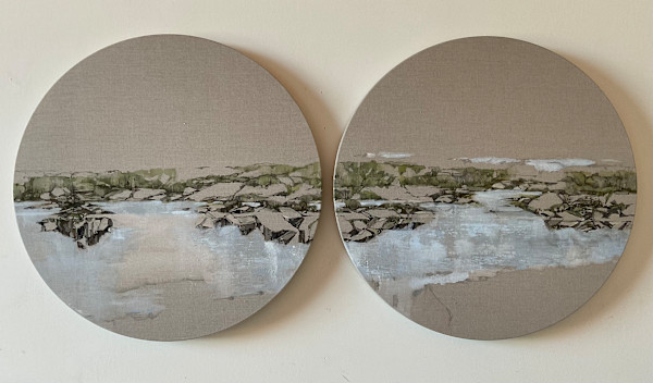 ‘Binoculars’ (Ode to C) VERSO, diptych by BarbaraHouston ArtStudio