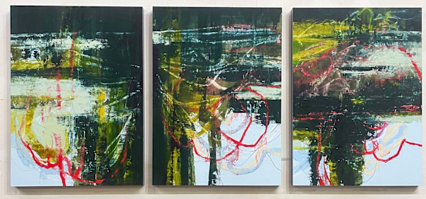 Bishops Pine Preserve (tripych) by JOHN W WOOD