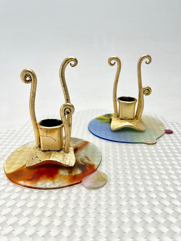 Fiddlehead Candle Holders, set of 2 by Susan Madacsi, Image 4.