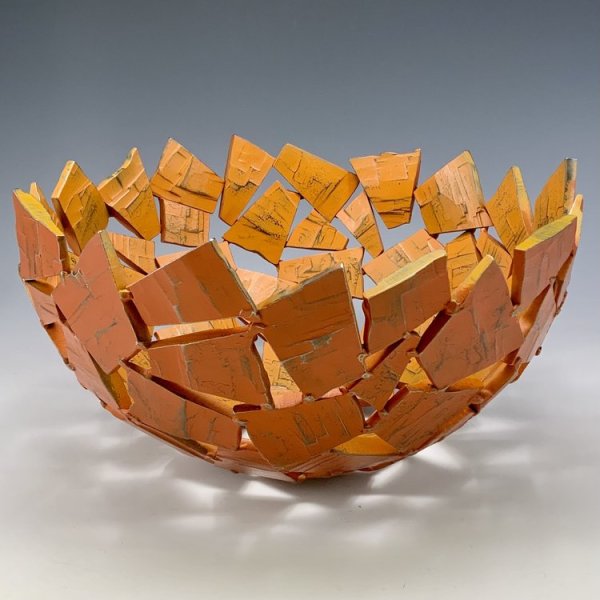 Desert Ochre Geode Vessel by Susan Madacsi