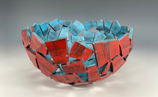 Fire and Ice Geode Vessel by Susan Madacsi