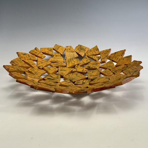 Desert Ochre Geode Platter by Susan Madacsi