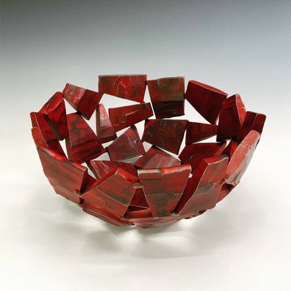 Ruby Wabi Sabi  Vessel by Susan Madacsi