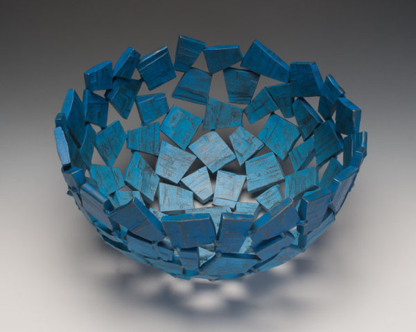 Big Blue Geode Vessel by Susan Madacsi
