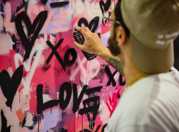 [love a+b mural] by kellan david