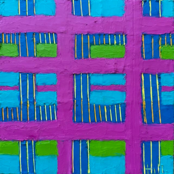 Pink Grid by Harriet Hill, Image 1.