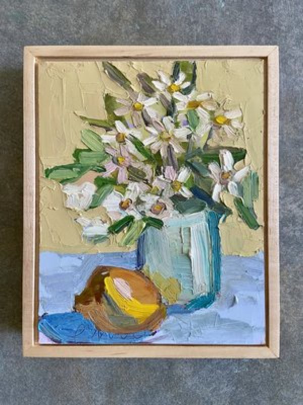 Handing Lemons Original Oil Painting by Emily Fox King