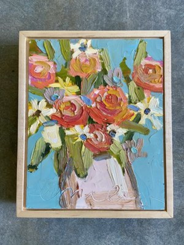 Red Rover Original Oil Painting by Emily Fox King