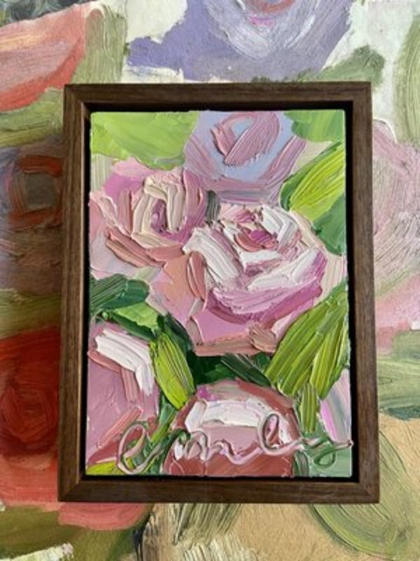 Wednesday's Roses Original Oil Painting by Emily Fox King