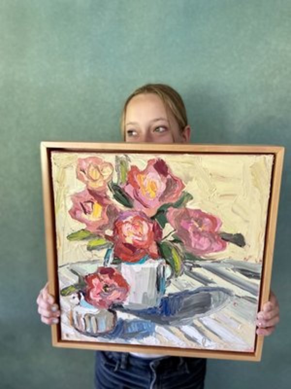 Effie's Roses Original Oil Painting by Emily Fox King