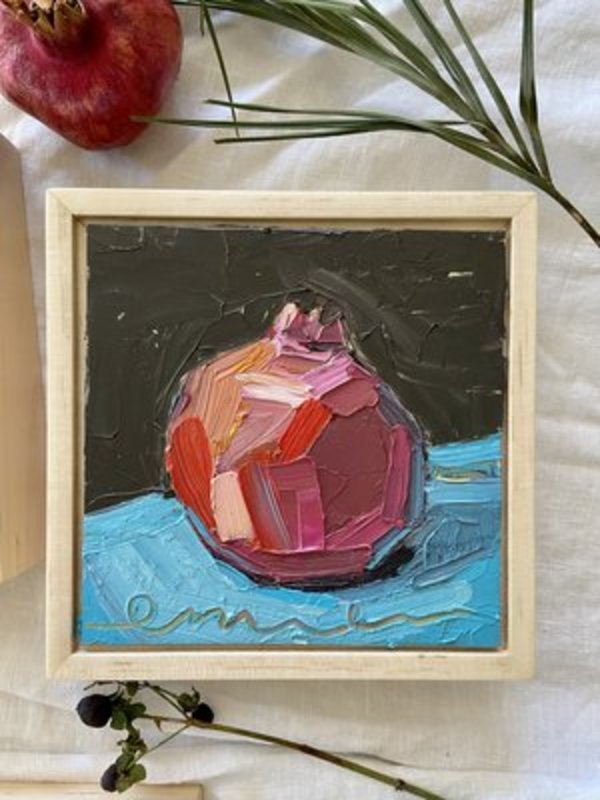 Pomegranate Moment Original Oil Painting by Emily Fox King