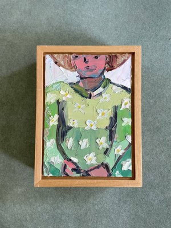 Woman in Hat Original Oil Painting by Emily Fox King