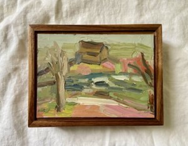 Lake Cabin Original Oil Painting by Emily Fox King