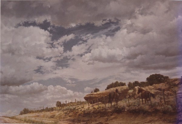 New Mexico Sky near Truchas by Clark Hulings Estate