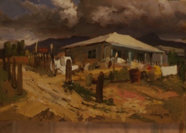 Taos - Arroyo Seco Sketch by Clark Hulings Estate